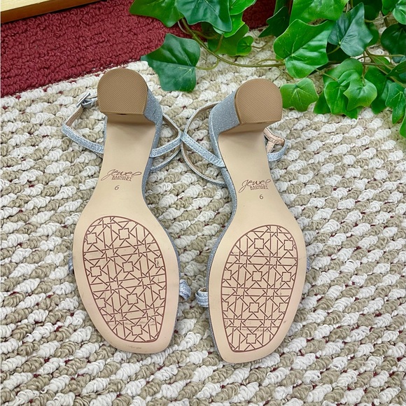 JEWEL BADGLEY MISCHKA Charlee Embellished Evening Sandals in Silver Size 6 - Picture 10 of 10